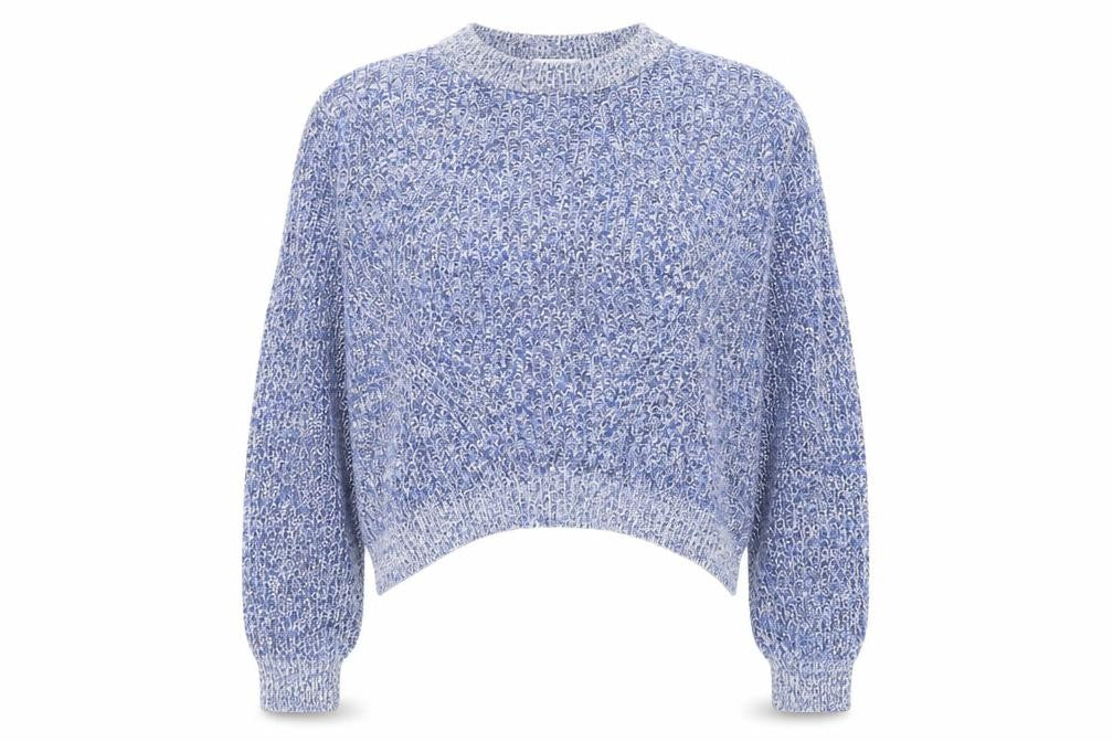 H&M Womens Blue Round Neck Acrylic Pullover Jumper Size S