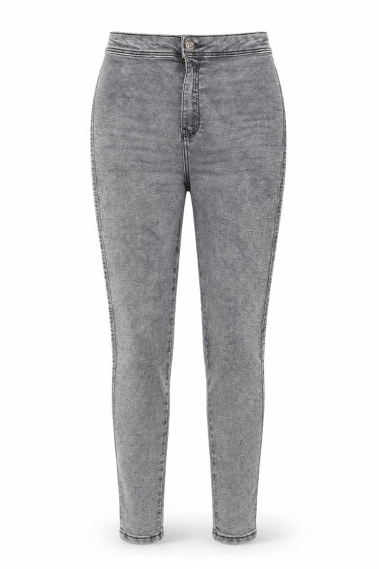 Bershka Womens Grey Cotton Skinny Jeans Size 8 L27 in Regular Zip