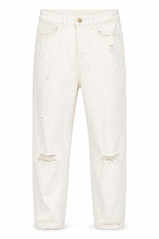 Cradle to Cradle Certified Womens Beige Cotton Boyfriend Jeans Size 6 L26 in Regular Zip
