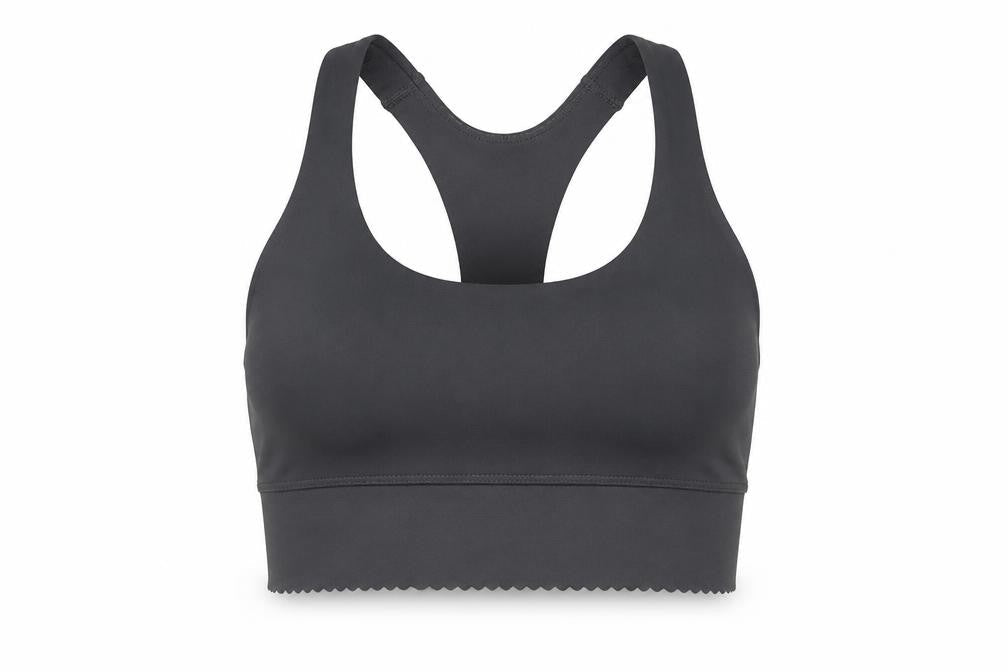 H&M Womens Grey Polyamide Cropped Tank Size XS Scoop Neck Pullover