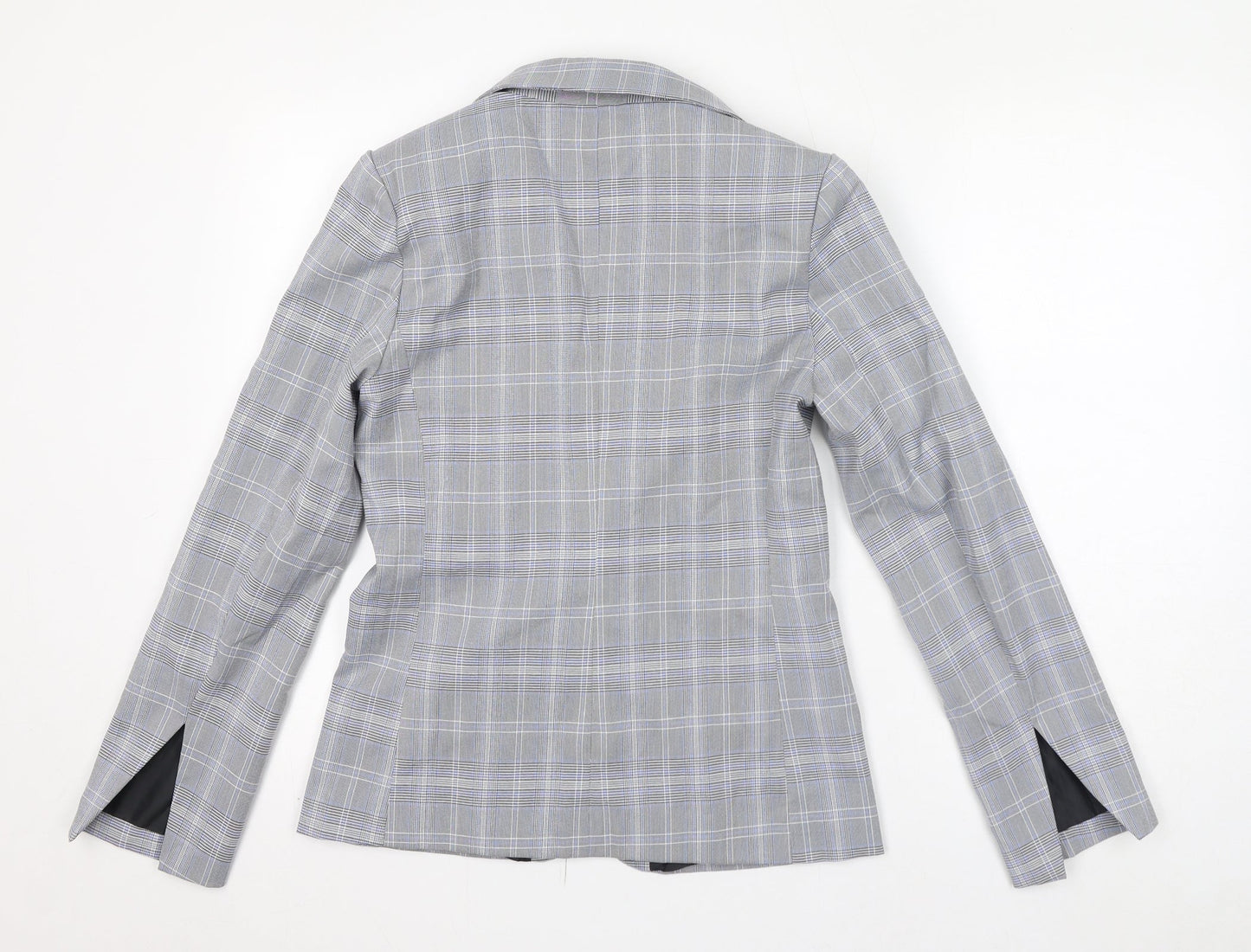 Parallel Womens Grey Geometric Jacket Blazer Size M Button