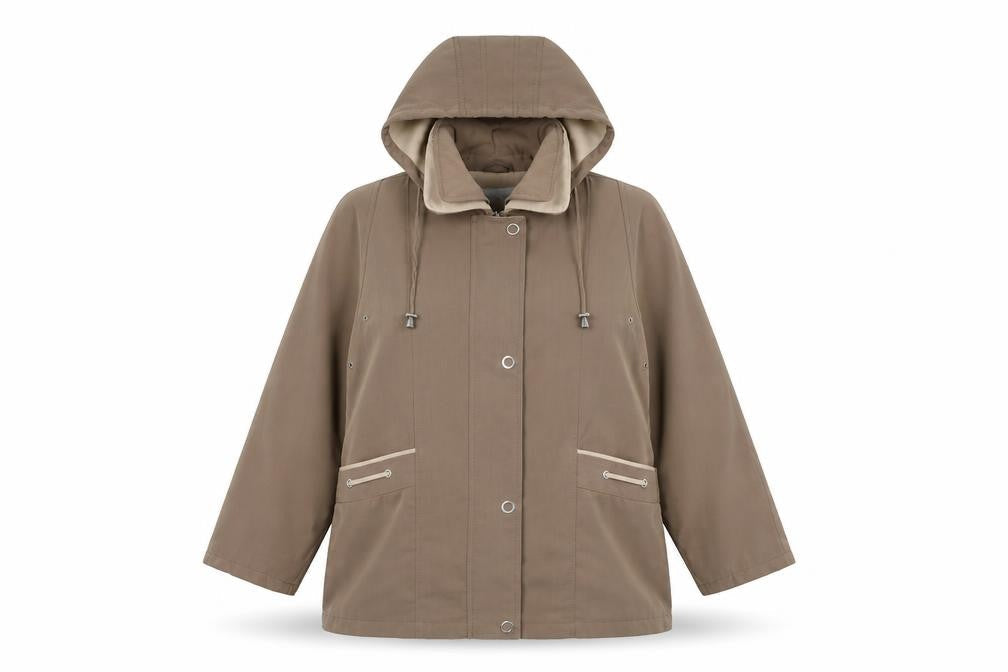 EWM Womens Beige Jacket Size 14 Zip