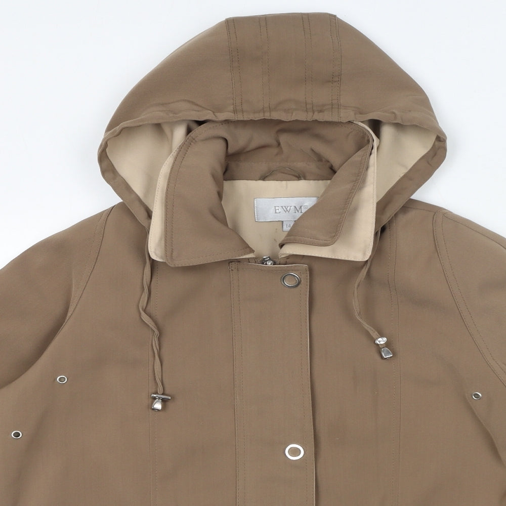 EWM Womens Beige Jacket Size 14 Zip