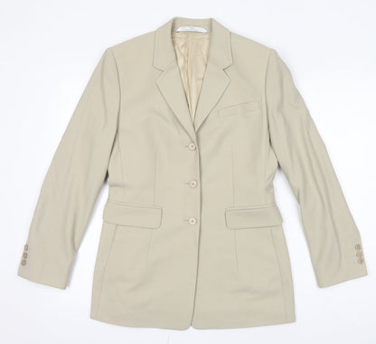 St Michael Womens Ivory Jacket Blazer Size 12 Button