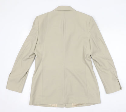 St Michael Womens Ivory Jacket Blazer Size 12 Button