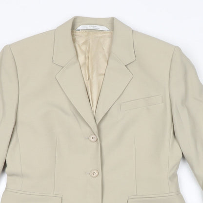 St Michael Womens Ivory Jacket Blazer Size 12 Button