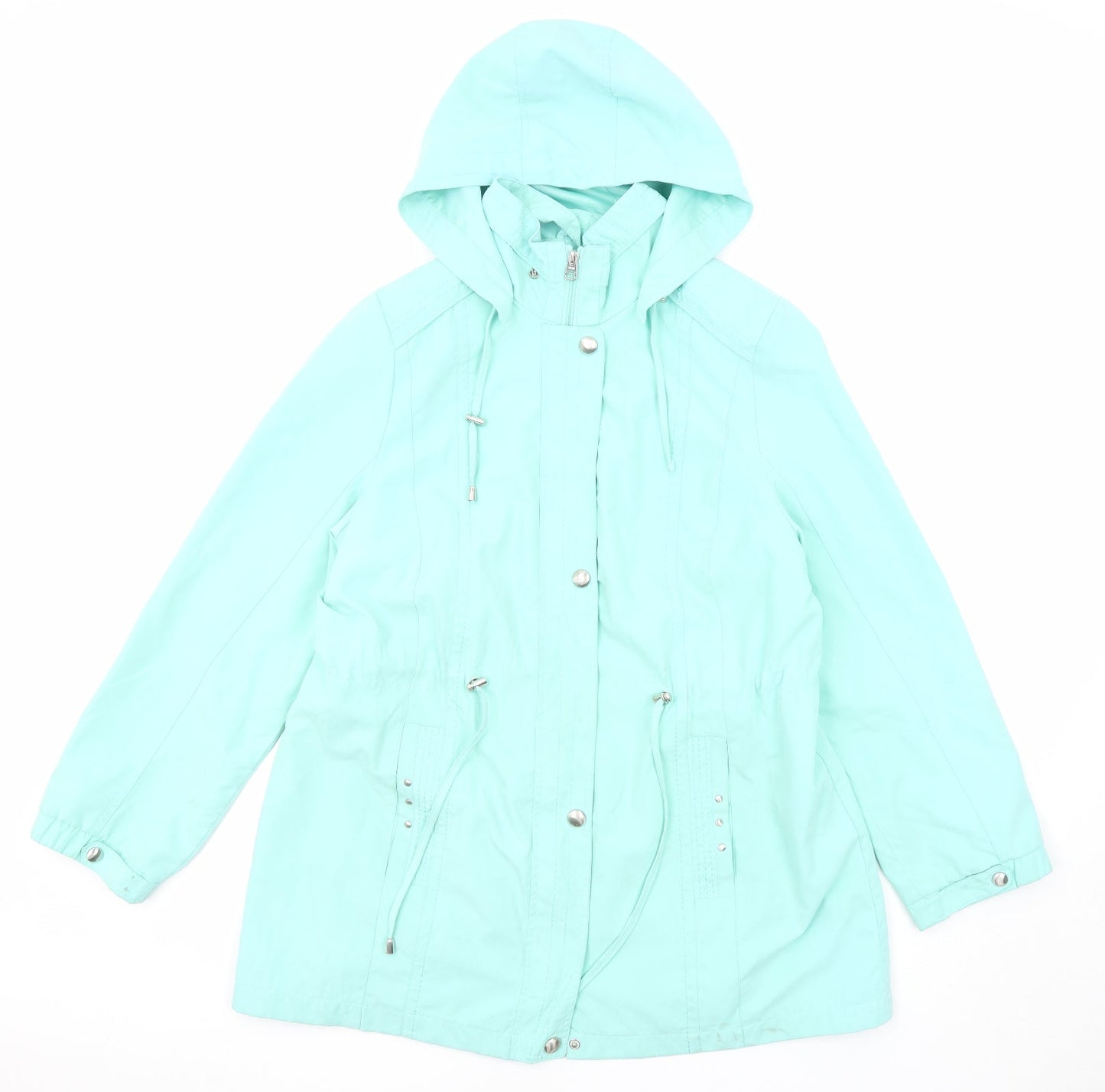 Bonmarché Womens Blue Parka Coat Size M Zip