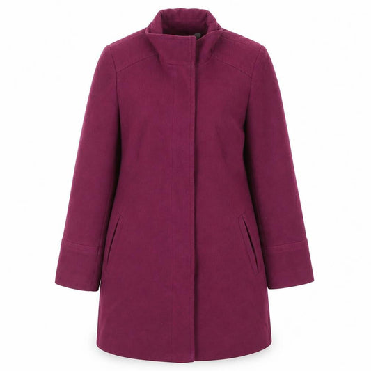 Classics Womens Purple Overcoat Coat Size 14 Button