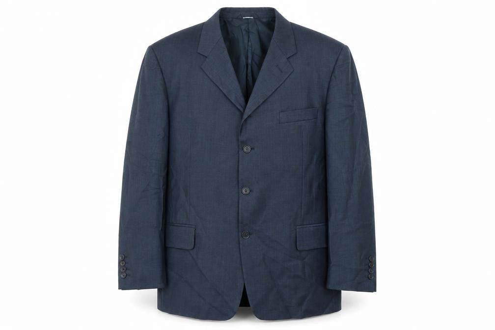 Nino Bertini Mens Blue Wool Jacket Suit Jacket Size 46 Regular