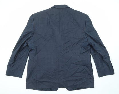 Nino Bertini Mens Blue Wool Jacket Suit Jacket Size 46 Regular