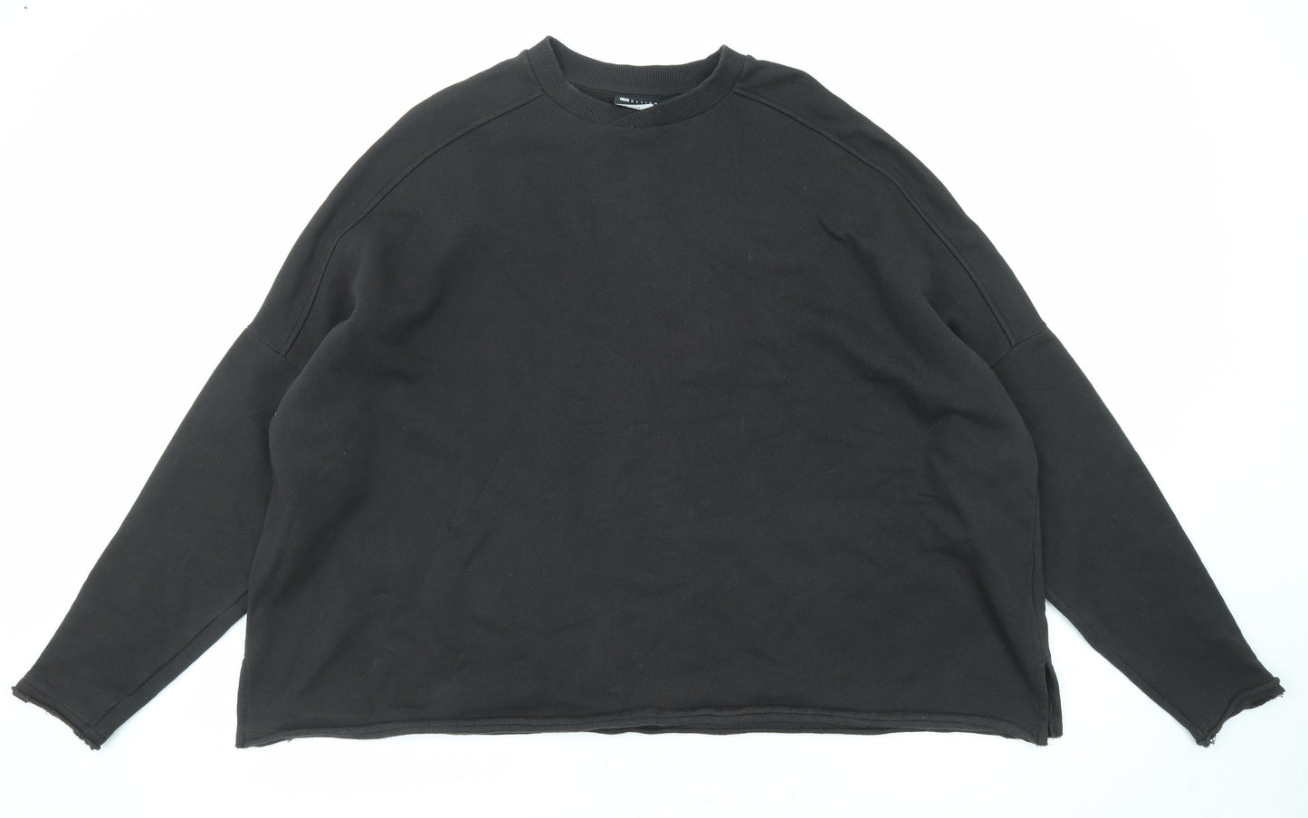 ASOS Womens Black Cotton Pullover Sweatshirt Size S Pullover