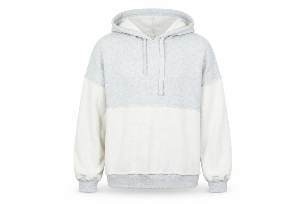 Juicy Womens Grey Colourblock Cotton Pullover Hoodie Size L Pullover