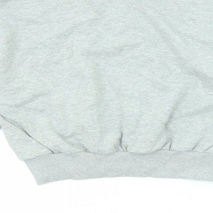 Forever 21 Womens Grey Cotton Pullover Sweatshirt Size S Zip