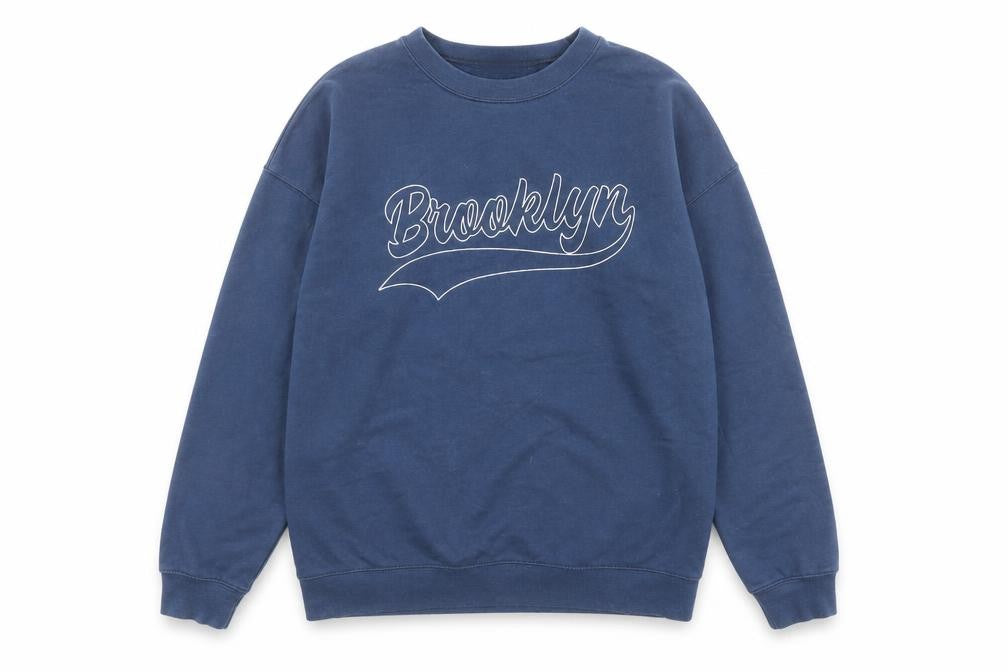 PRETTYLITTLETHING Womens Blue Cotton Pullover Sweatshirt Size S Pullover - Brooklyn