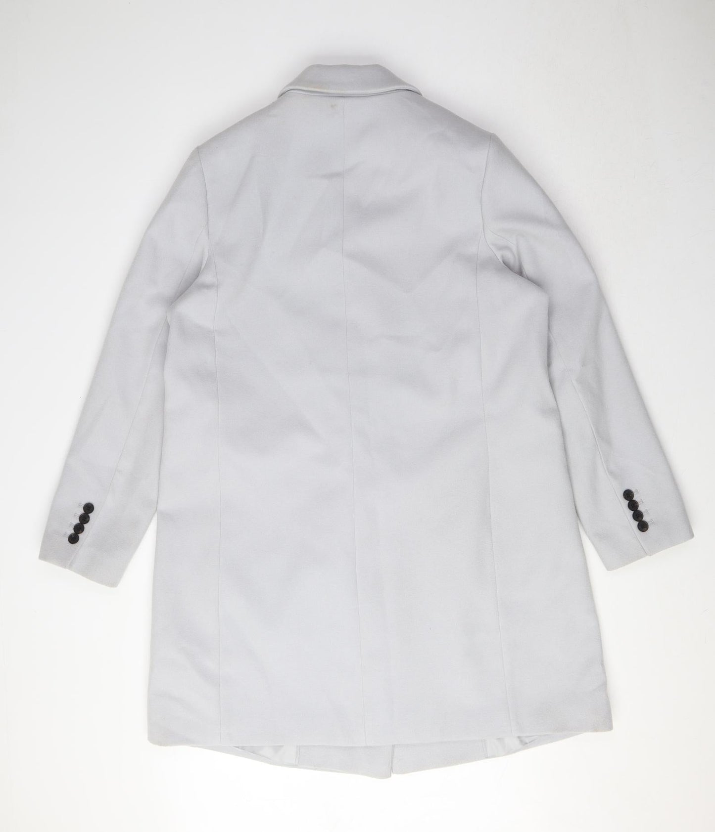 Marks and Spencer Womens Grey Overcoat Blazer Size 14 Button