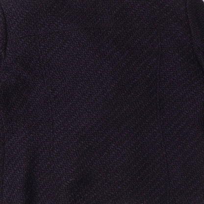 Per Una Womens Purple Geometric Jacket Blazer Size 12 Button