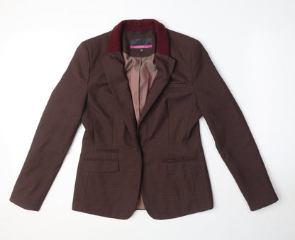 Next Womens Purple Polyester Jacket Blazer Size 12