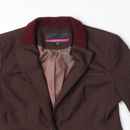 Next Womens Purple Polyester Jacket Blazer Size 12
