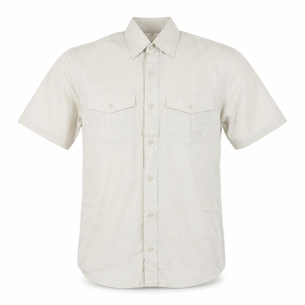 BHS Mens Beige Polyester Button-Up Size S Collared Button