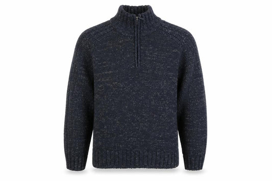 Stonebay Mens Blue Acrylic Henley Sweatshirt Size L