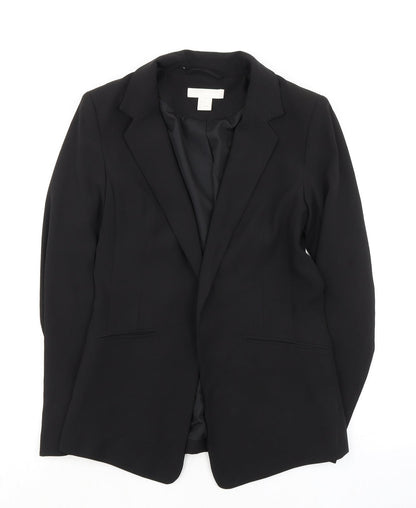 H&M Womens Black Jacket Blazer Size 6