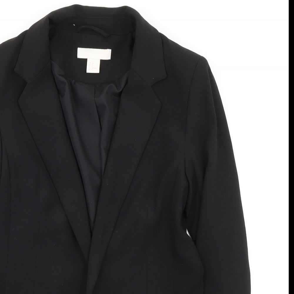 H&M Womens Black Jacket Blazer Size 6