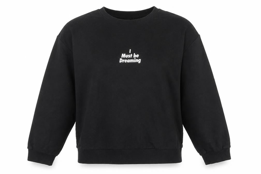 Zara Womens Black Cotton Pullover Sweatshirt Size S Pullover - I must be dreaming