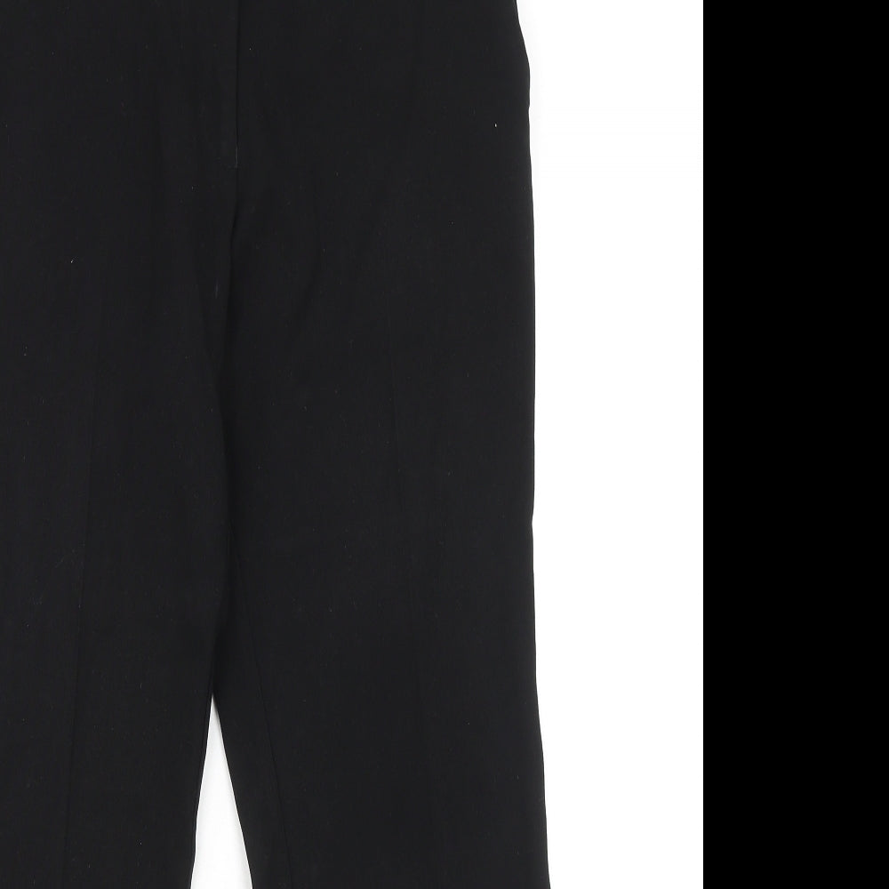 Next Womens Black Polyester Dress Pants Trousers Size 12 L28 in Regular Zip