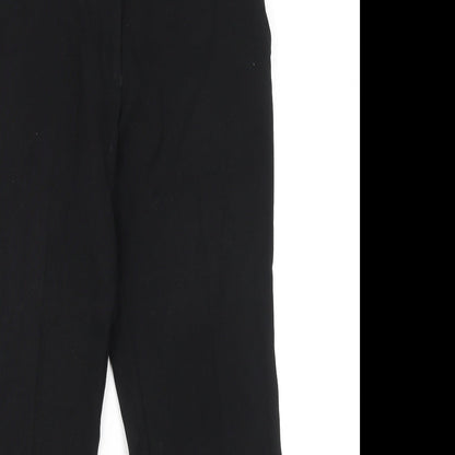 Next Womens Black Polyester Dress Pants Trousers Size 12 L28 in Regular Zip
