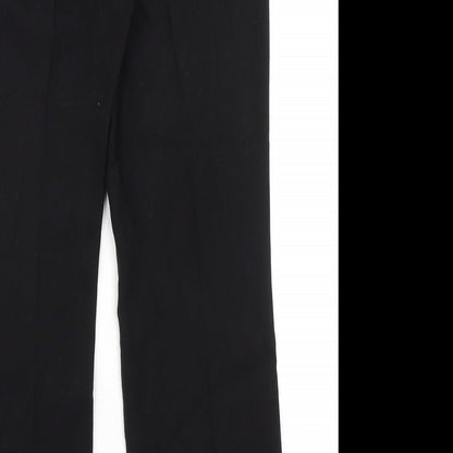 Next Womens Black Polyester Dress Pants Trousers Size 12 L28 in Regular Zip
