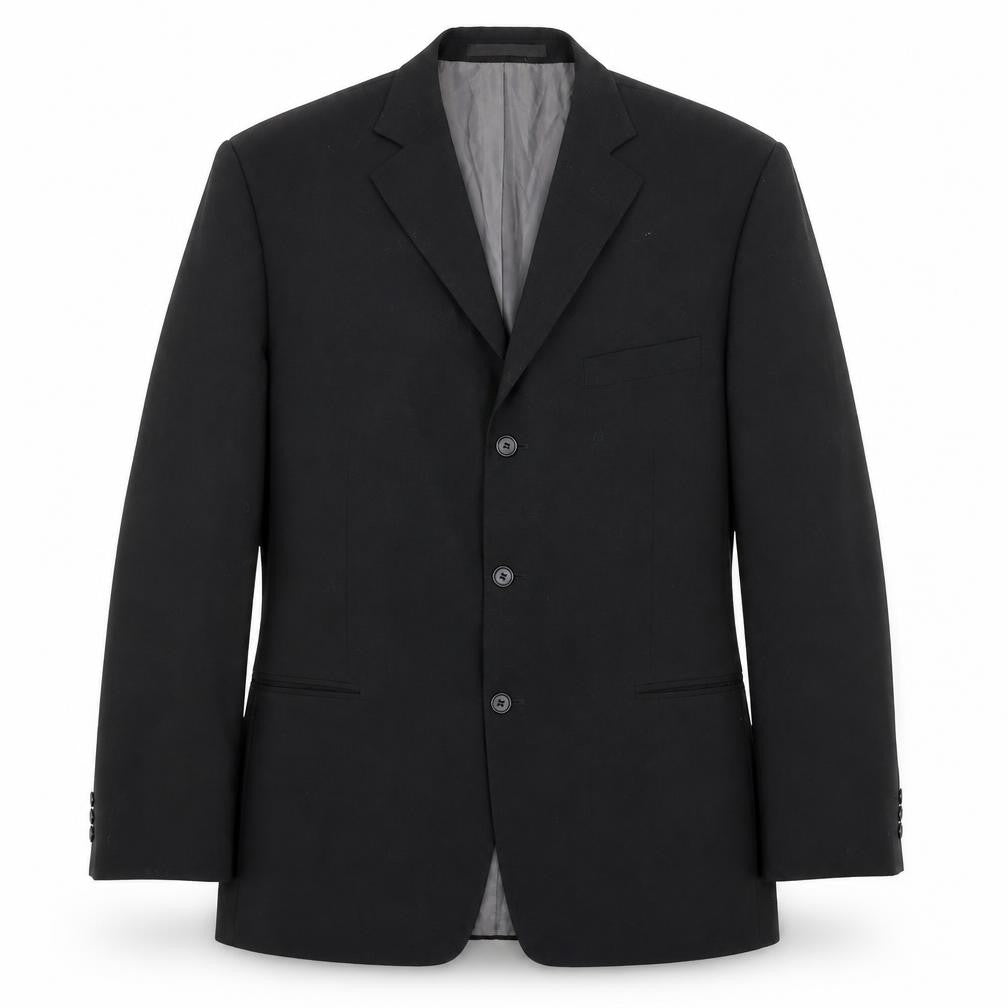 Marks and Spencer Mens Black Polyester Jacket Suit Jacket Size 44 Regular