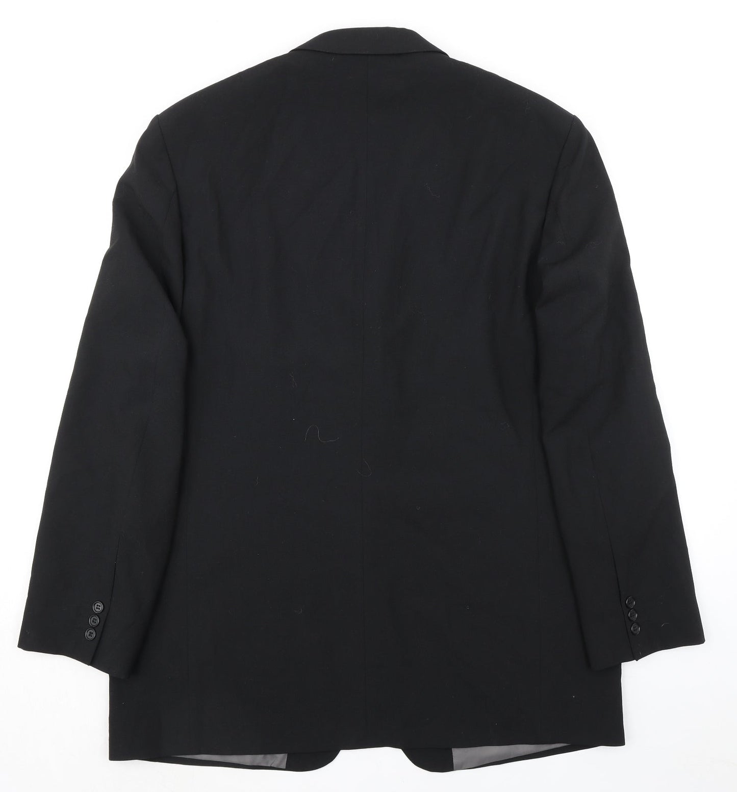 Marks and Spencer Mens Black Polyester Jacket Suit Jacket Size 44 Regular