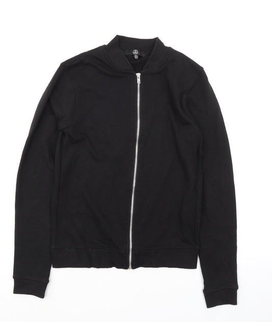 Missguided Womens Black Polyester Full Zip Sweatshirt Size 6 Zip