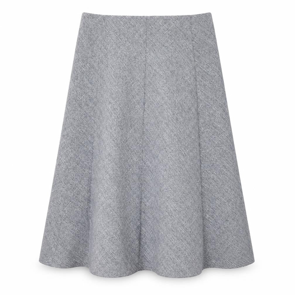 EWM Womens Grey Polyester Swing Skirt Size 16