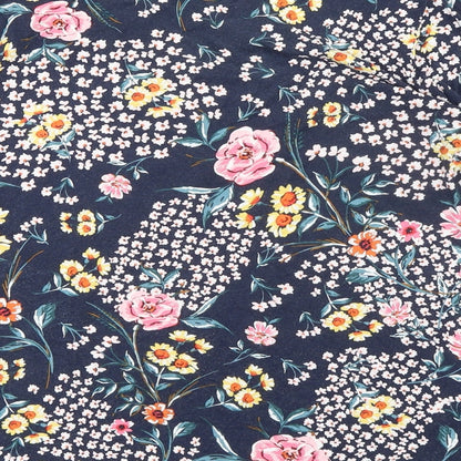 Brand and care label for Roman women’s multicoloured floral viscose basic blouse, size UK 12, sweetheart