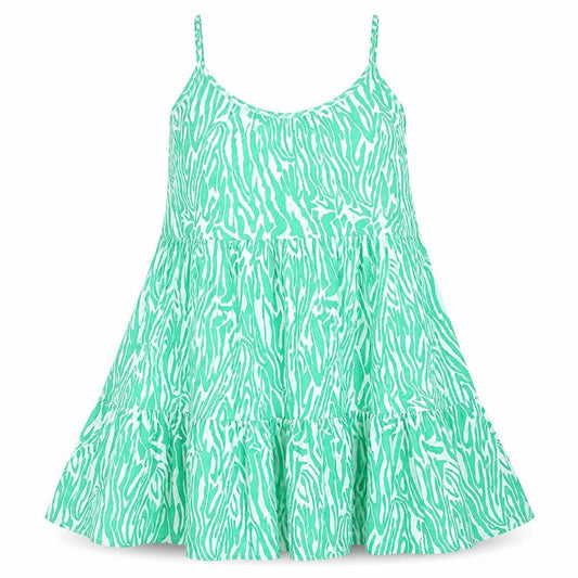 Marks & Spencer Womens Green Geometric Viscose Trapeze & Swing Size 18 Round Neck Pullover