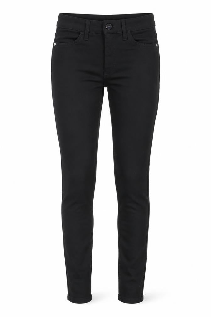 Marks & Spencer Womens Black Polyester Skinny Jeans Size 10 L24.5 in Regular Zip