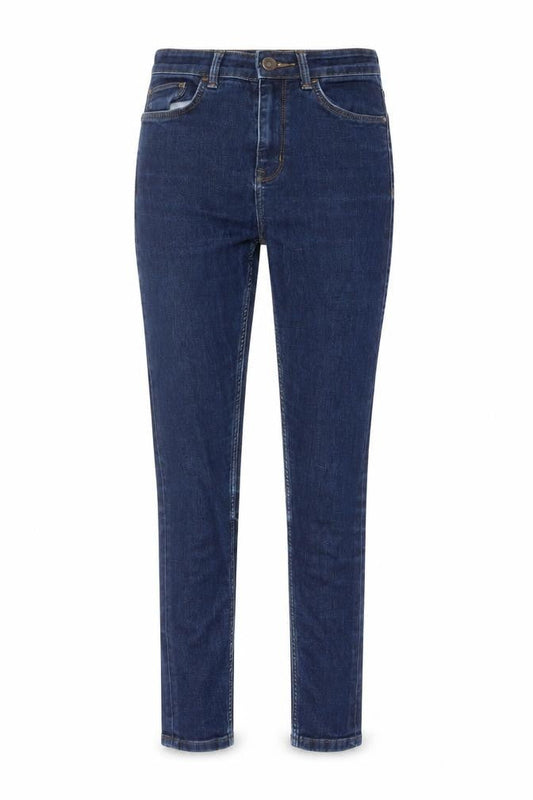 Marks & Spencer Womens Blue Cotton Skinny Jeans Size 6 L26 in Regular Zip