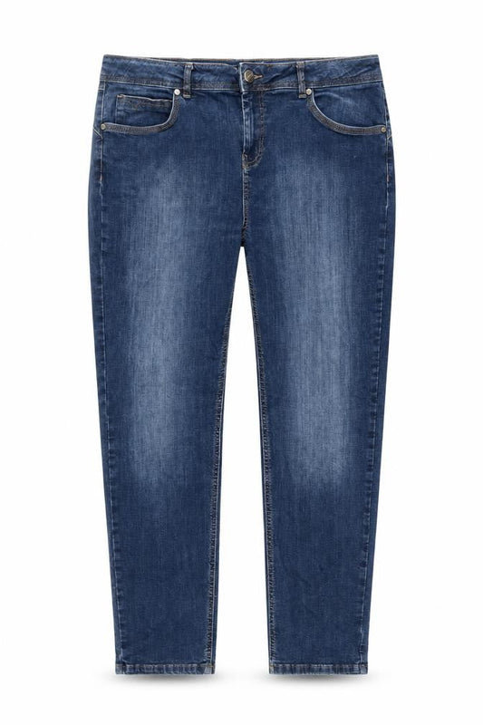 Per Una Womens Blue Cotton Skinny Jeans Size 34 in L27 in Regular Zip