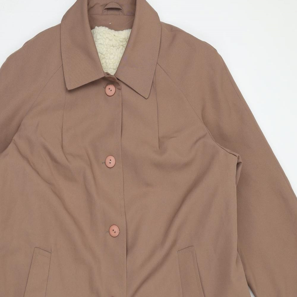 Sartor Womens Beige Overcoat Coat One Size Button