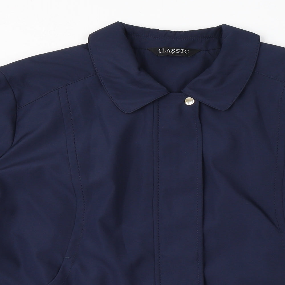 Classic Womens Blue Jacket Size L Zip