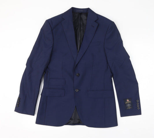 Marks and Spencer Mens Blue Wool Jacket Suit Jacket Size 36 Regular