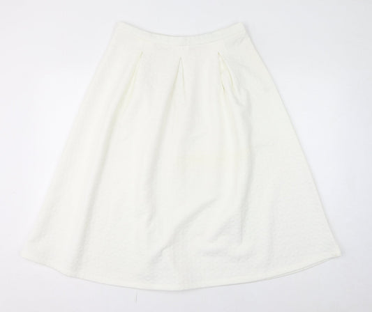 Fashion Union Womens White Polyester Tulip Skirt Size 12 Zip