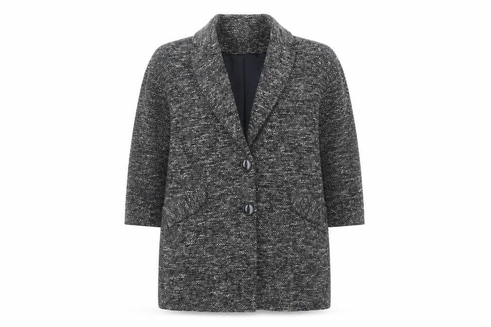 Topshop Womens Multicoloured Geometric Overcoat Coat Size 6 Button