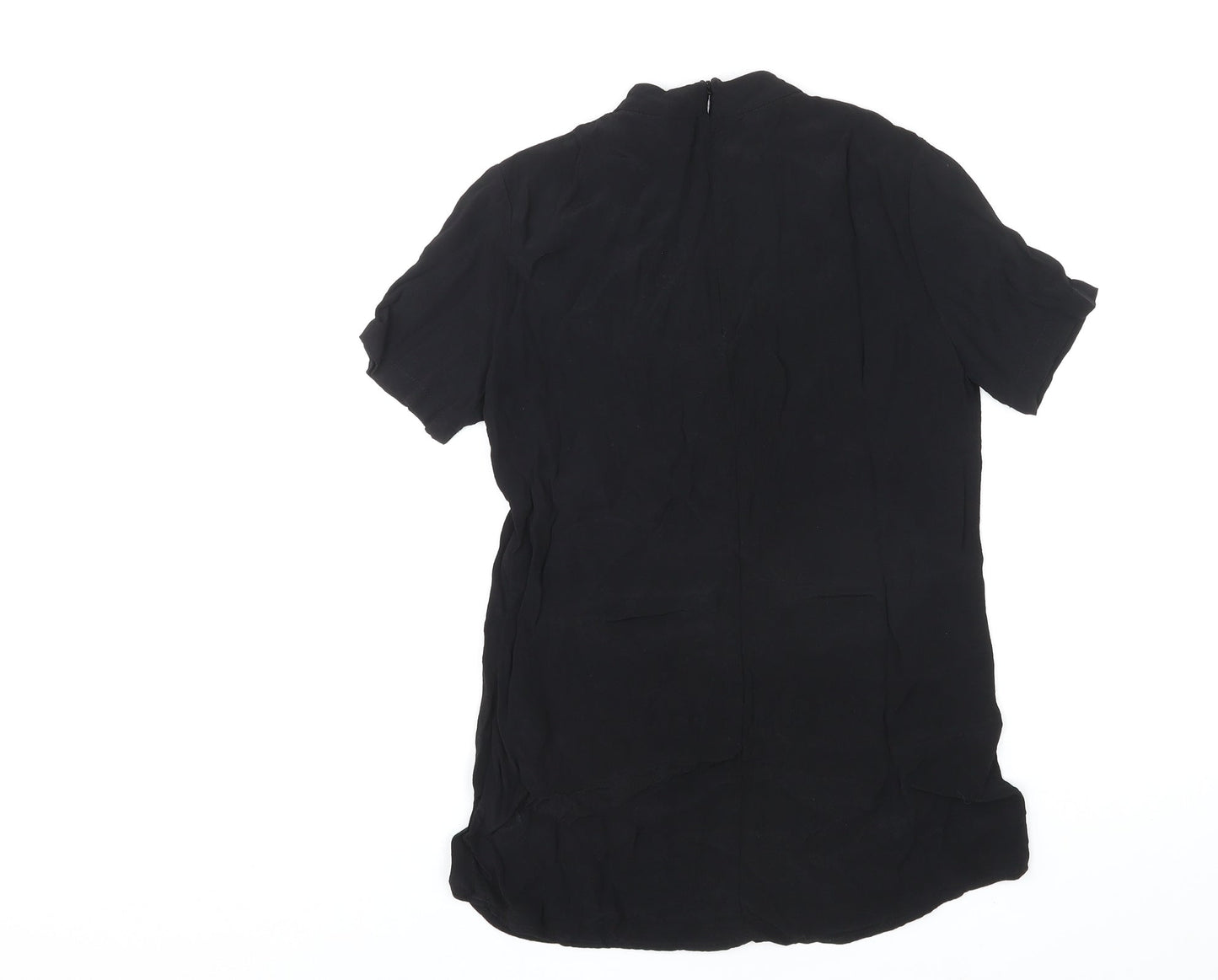 Bardot Womens Black Viscose Basic T-Shirt Size 6 Round Neck