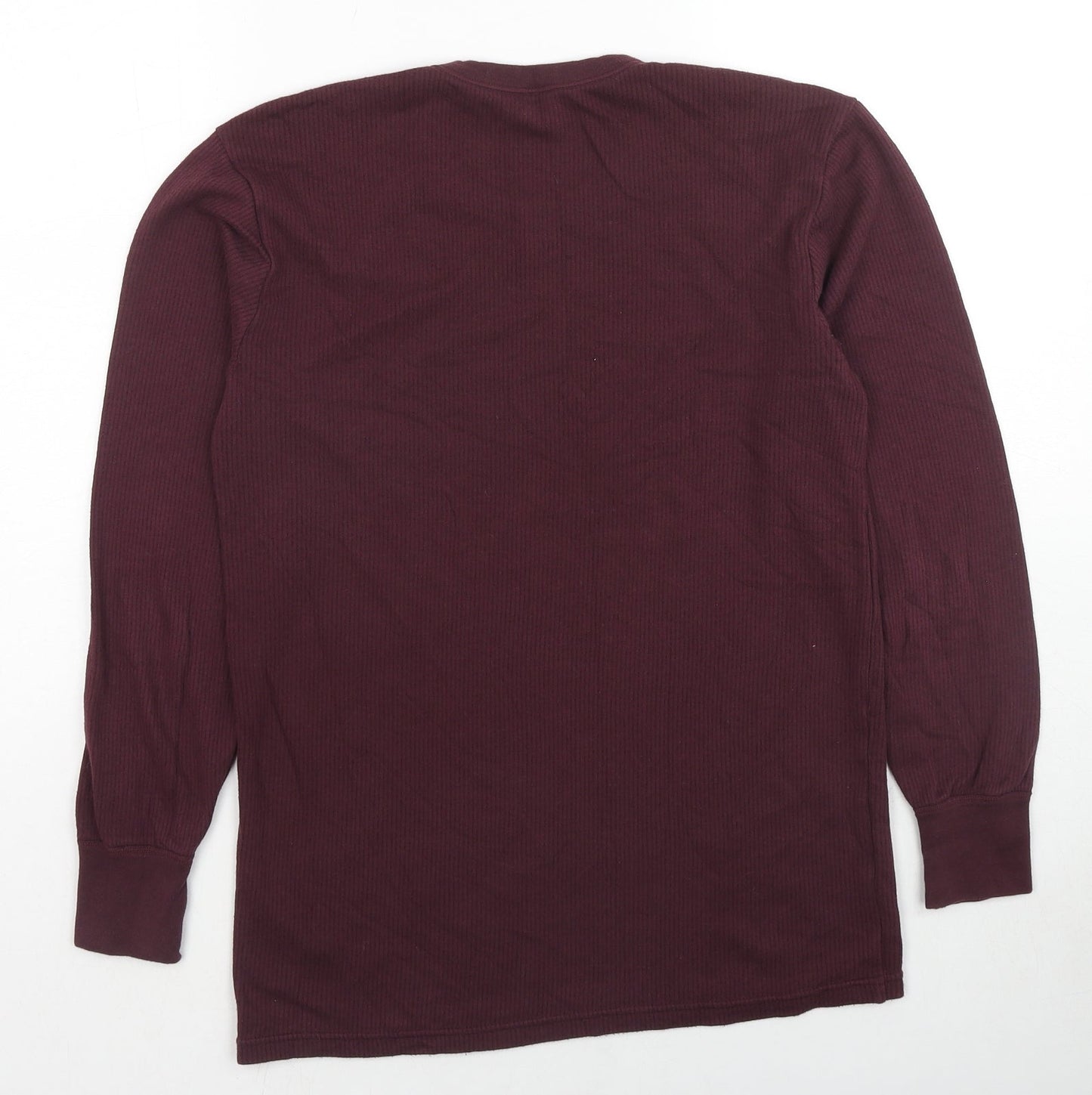 Marks and Spencer Mens Red Cotton Pullover Sweatshirt Size S