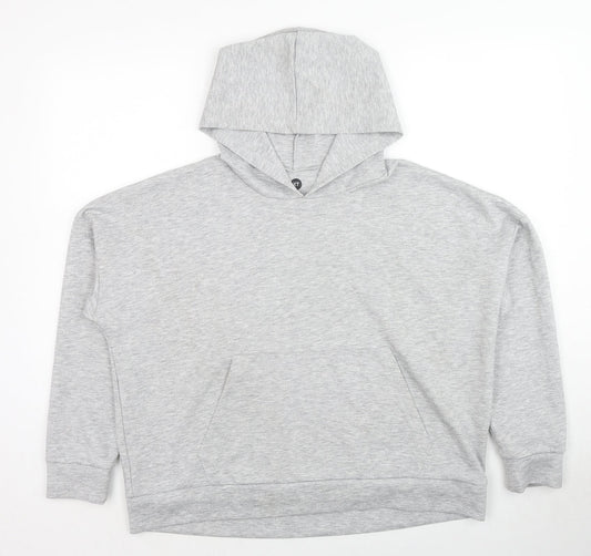 XT Womens Grey Polyester Pullover Hoodie Size 12 Pullover