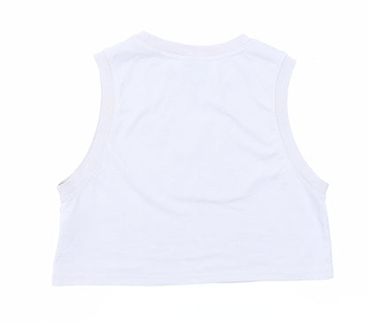 Back view of IVY PARK women’s purple polyester basic tank, size XS, round neck