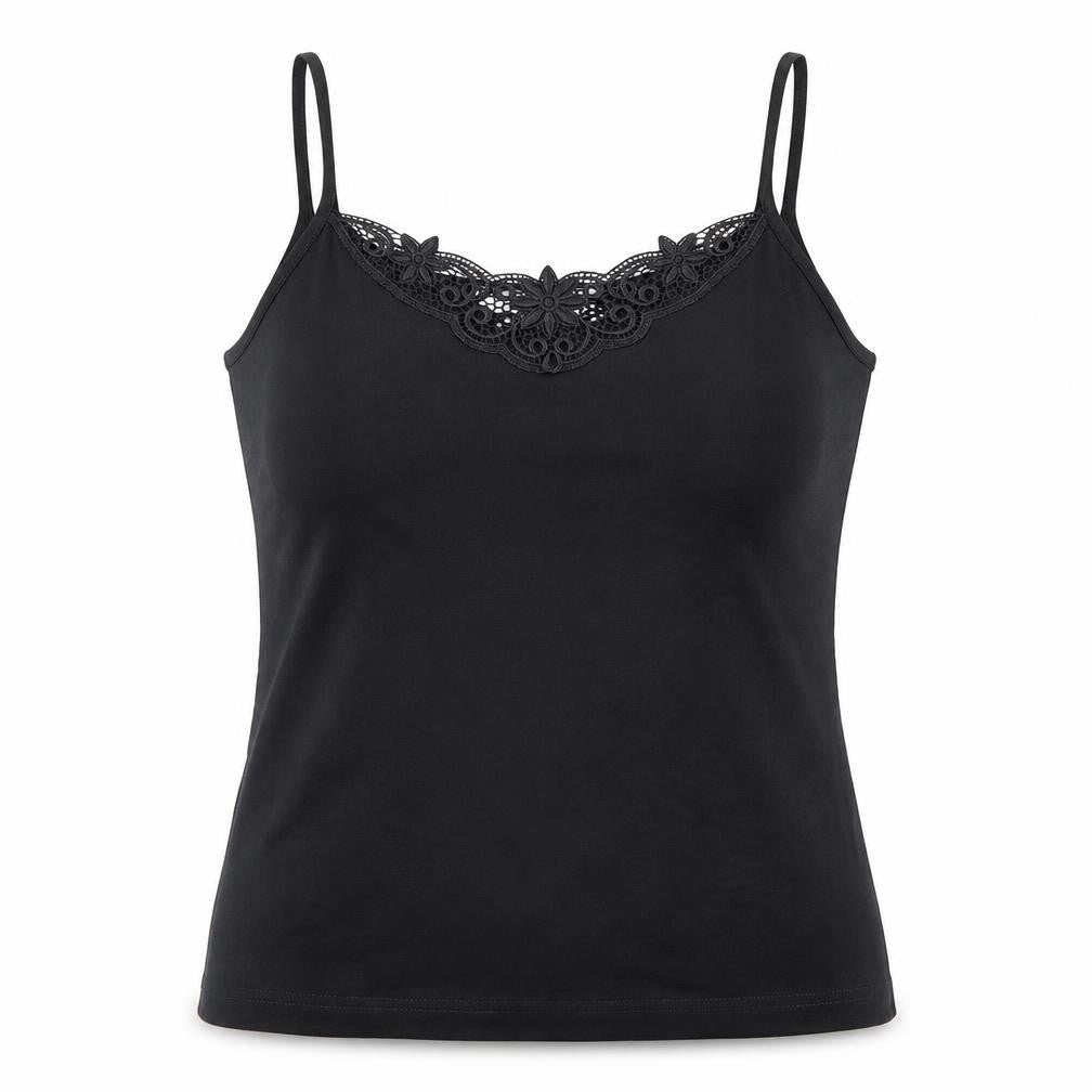 Signature Experience Womens Black Viscose Basic Tank Size L V-Neck