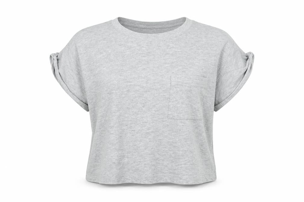 Divided by H&M Womens Grey Viscose Basic T-Shirt Size S Round Neck